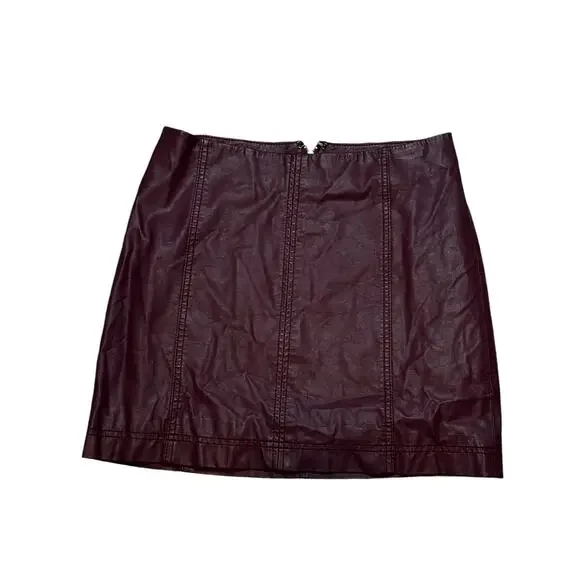 Free People “leather” mini - Picture 1 of 6